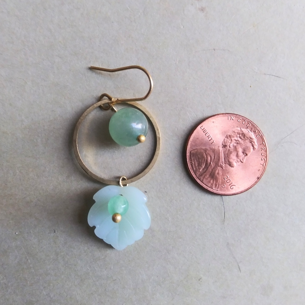 SOLD 'Leafy Greens' Dangles - Picture 2 of 2